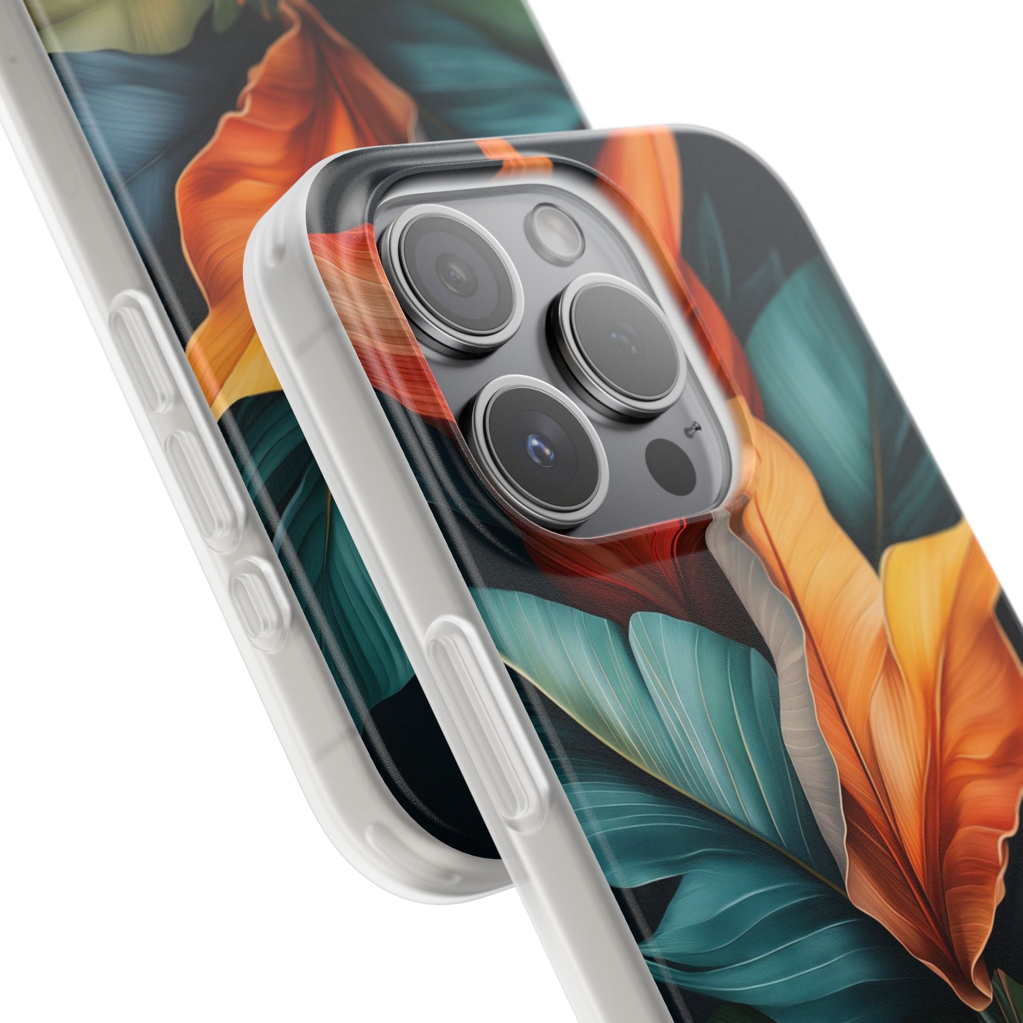 Tropical Leafburst iPhone 15 Pro Case - Soft