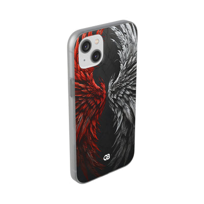 Split Crimson Wing · Soft Phone Case for iPhone