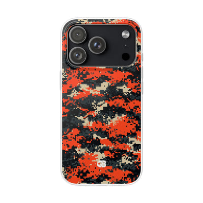 Signal Pixel Camo · Lite Phone Case for iPhone ·  Orange