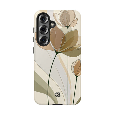 Translucent Petal Contour · Tough Phone Case for Samsung · Beige