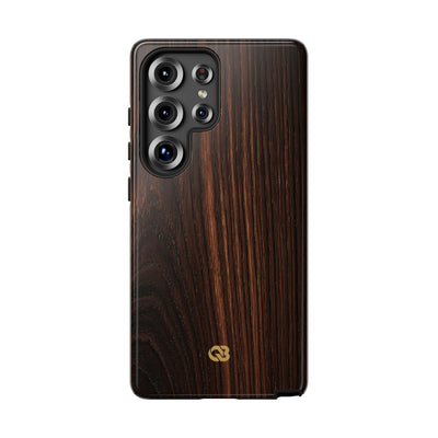 Brown Tough Phone Case for Samsung - Burnished Mahogany Grain