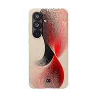 Red Lite Phone Case for Samsung - Crimson Grid Vortex