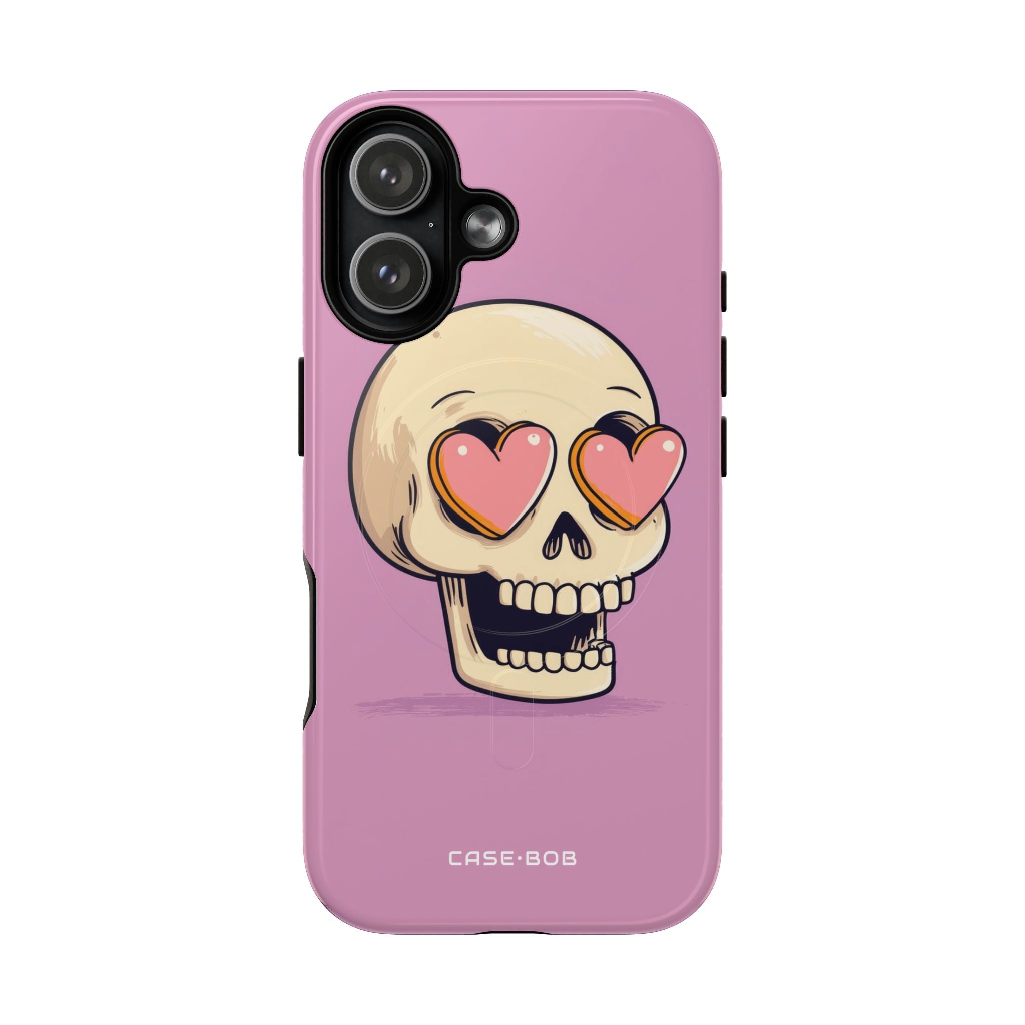 Heart Eyed Skull iPhone 17 Case - Tough+ - CASE•BOB