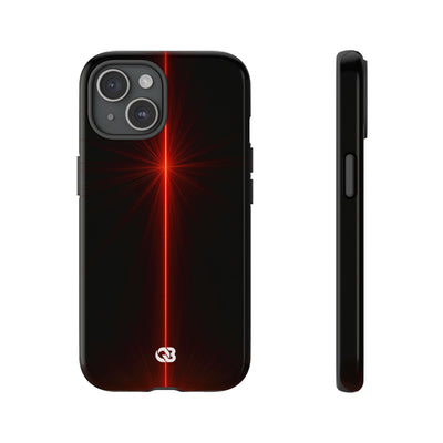 Red Tough Phone Case for iPhone - Crimson Flare Vector