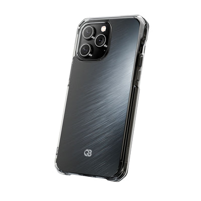 Grey Impact MagSafe Phone Case for iPhone - Charcoal Brushed Steel