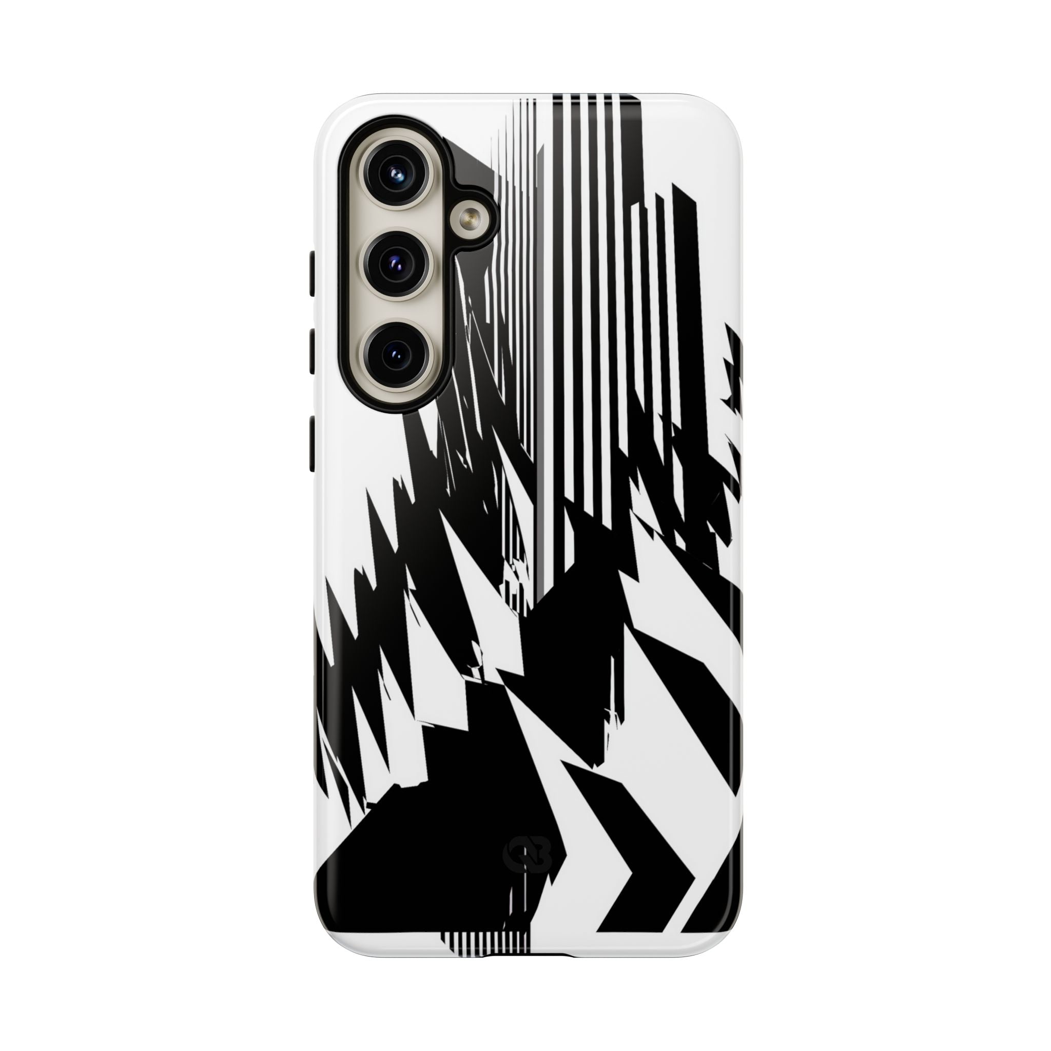 White Tough Phone Case for Samsung - Shattered Vector Spire