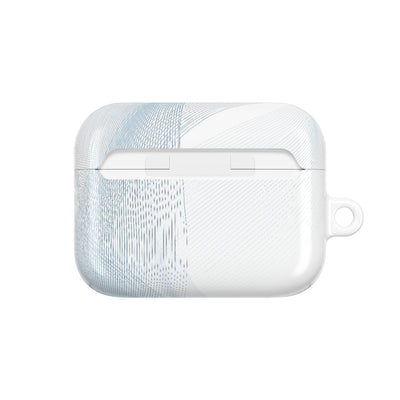 Glacial Contour Waves · Hard Case for AirPods & AirPods Pro · White