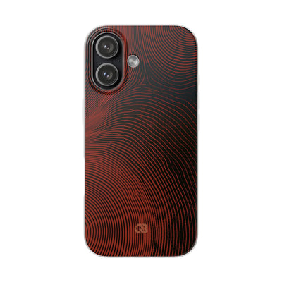 Red Lite Phone Case for iPhone - Terracotta Nerve Map