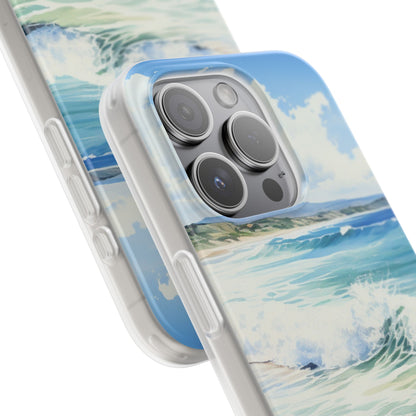 Foamy Wave Breeze iPhone 15 Pro Case - Soft