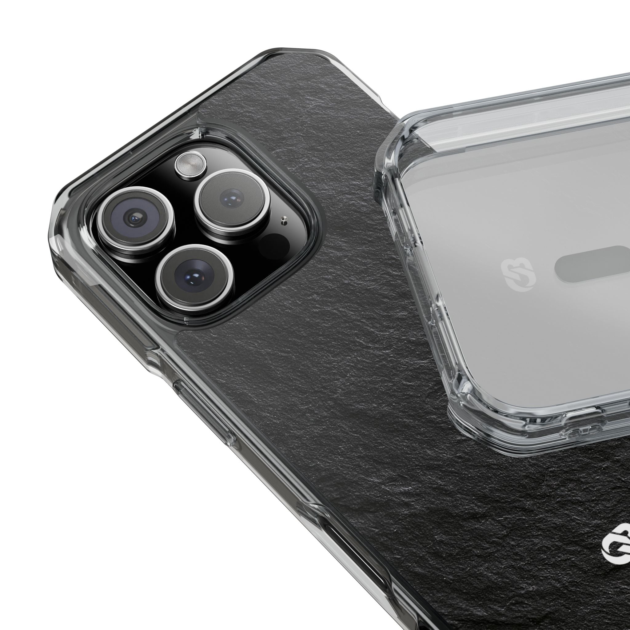 Black Impact MagSafe Phone Case for iPhone - Raw Obsidian Slate