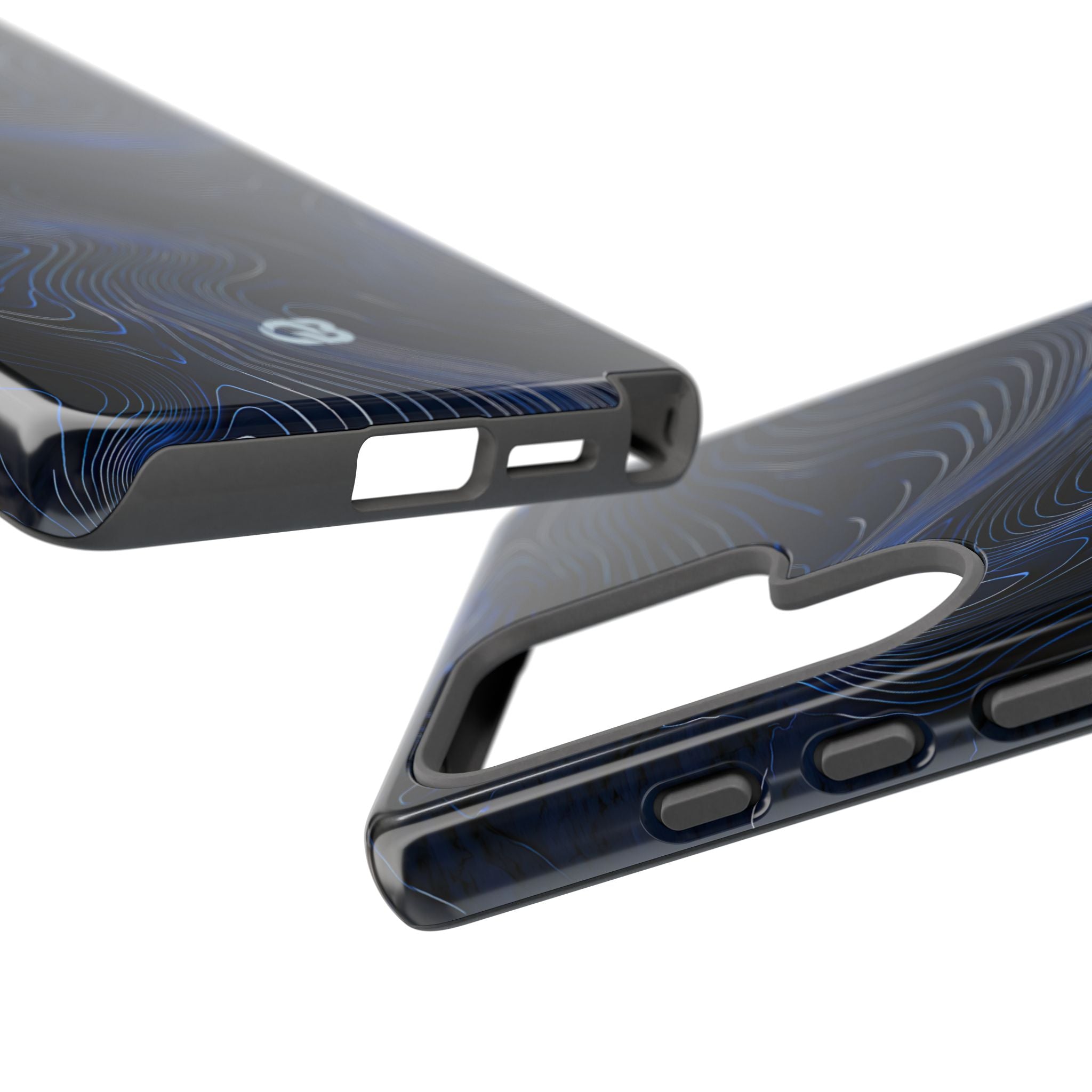 Blue Tough Phone Case for Samsung - Cobalt Contour Ridge