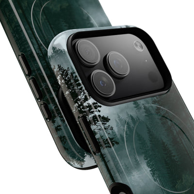 Green Tough 2.0 Magsafe Phone Case for iPhone - Misty Evergreen Mirror