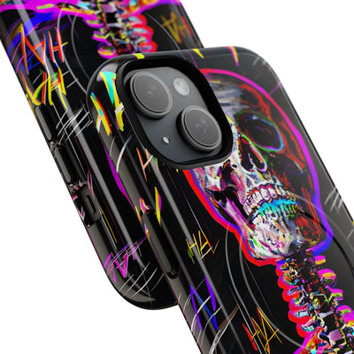 Neon Glitch Skeleton · Tough+ Coque de téléphone pour iPhone · Magsafe