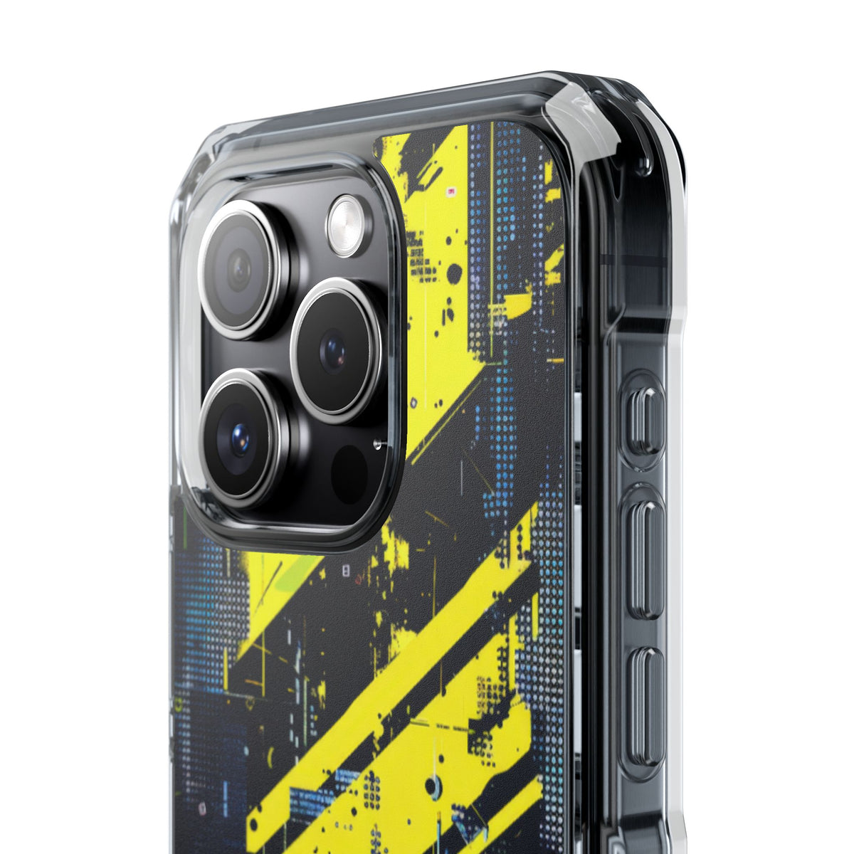 Acid Hazard · Clear Impact Magnetic Phone Case for iPhone ·  Yellow