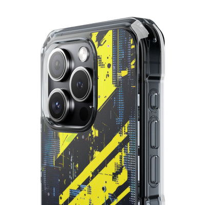 Acid Hazard · Clear Impact Magnetic Phone Case for iPhone ·  Yellow