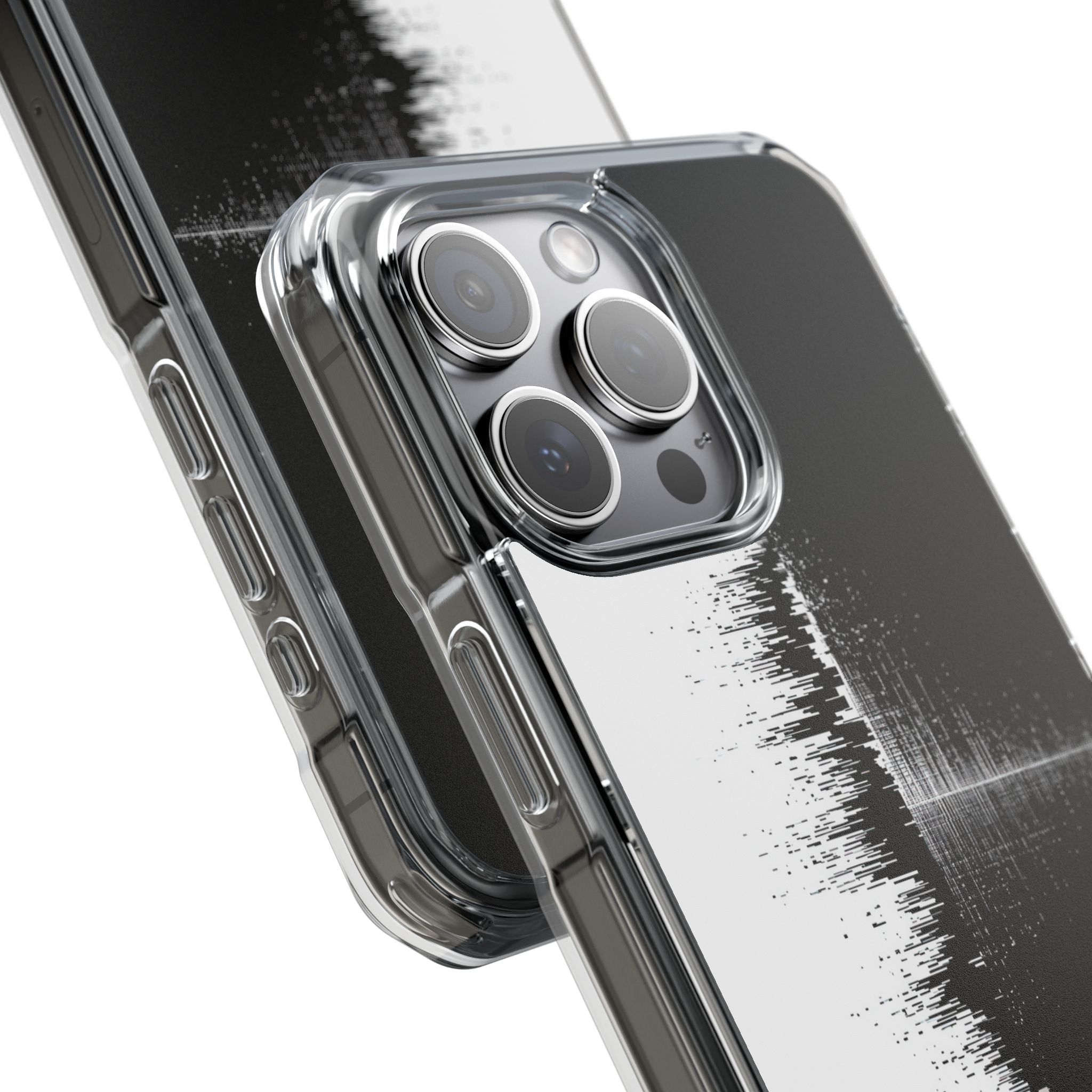 Black Impact MagSafe Phone Case for iPhone - Static Signal Split