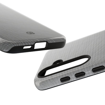 Grey Tough Phone Case for Samsung - Chrome Mesh Warp