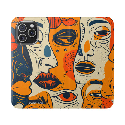 Overlapping Faces - iPhone 15 Pro Max Case - Wallet
