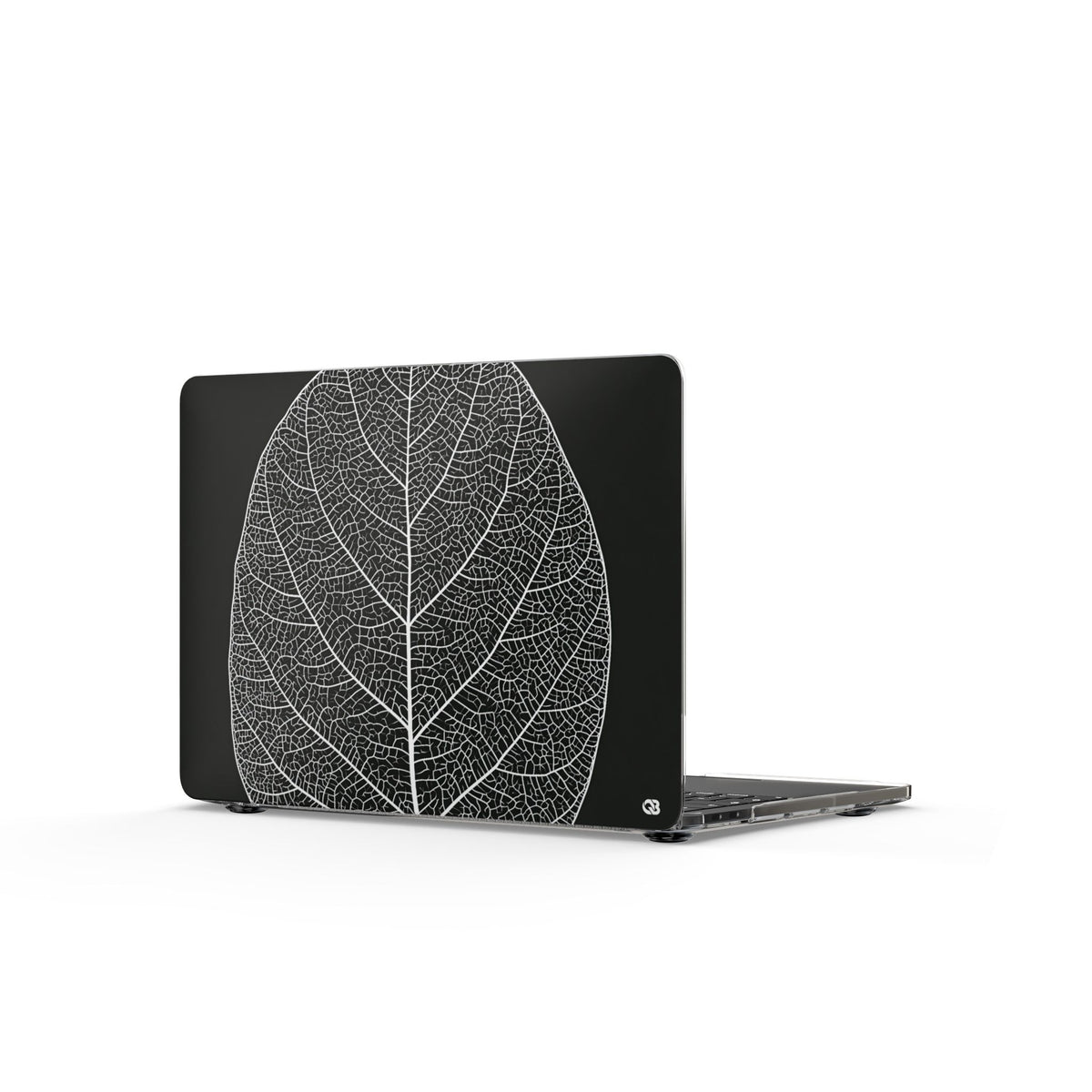 Monochrome Leaf Skeleton · Clear Hard Case for MacBook · Black