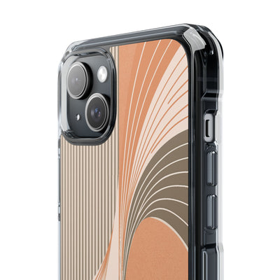 Terracotta Meridian · Clear Impact Magnetic Phone Case for iPhone · Orange