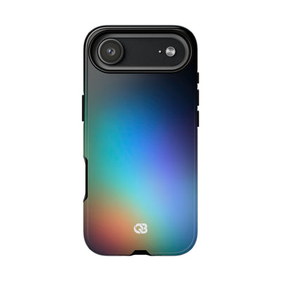 Black Tough Phone Case for iPhone - Electric Prism Grain