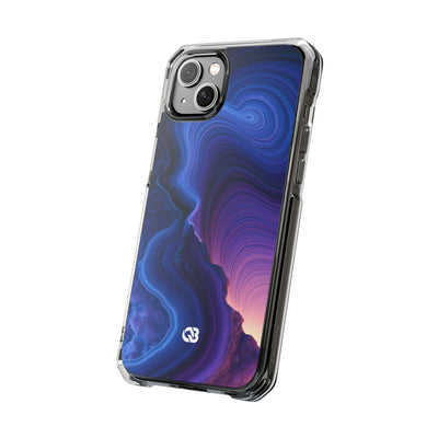 Radiant Strata · Clear Impact Magnetic Phone Case for iPhone · Blue