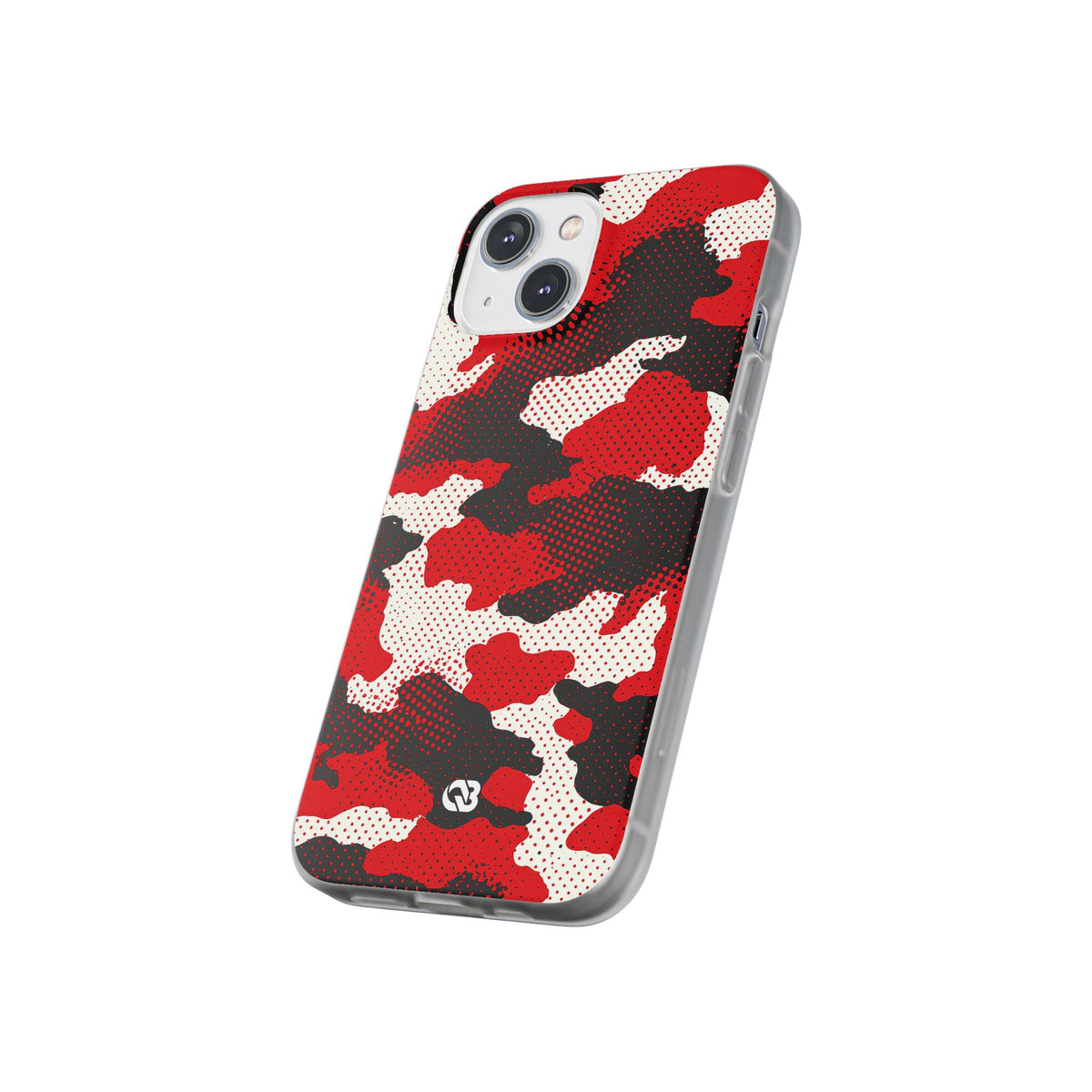 Crimson Halftone Camo · Lite Phone Case for iPhone ·  Red