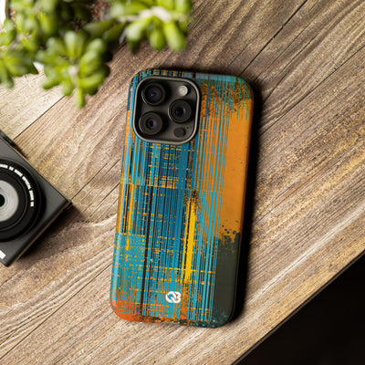 Cyber Glitch Stream · Tough Phone Case for iPhone · Teal