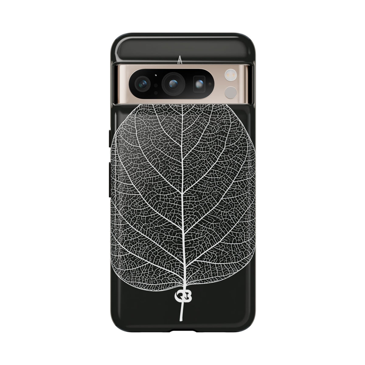 Monochrome Leaf Skeleton · Tough Phone Case for Pixel ·  Black