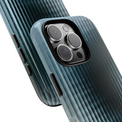 Blue Tough Phone Case for iPhone - Glacial Reeded Glass