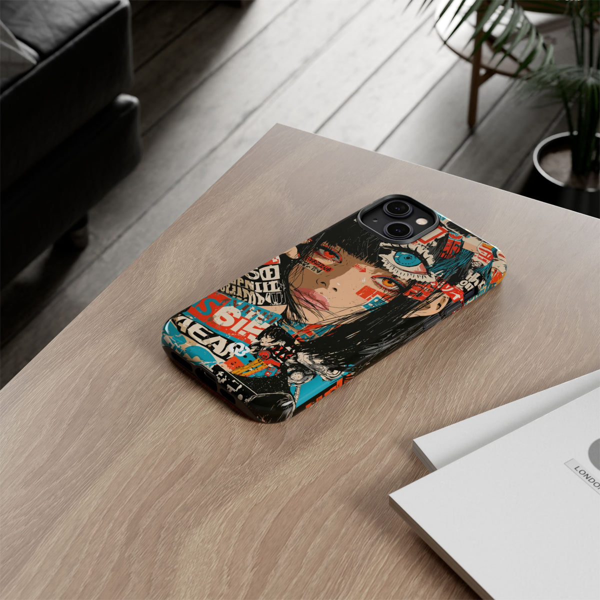 Shibuya Street Collage · Tough Phone Case for iPhone · Red