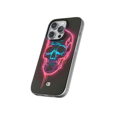Neon Drip Skull · Lite Phone Case for iPhone ·  Black