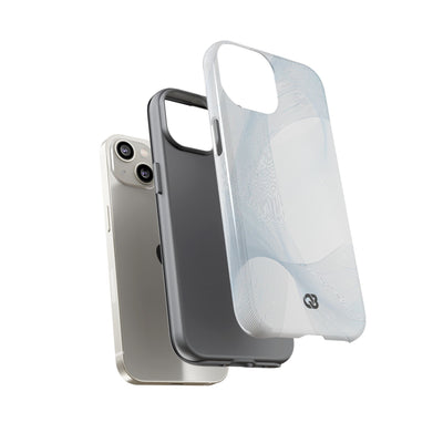 White Tough Phone Case for iPhone - Arctic Line Current