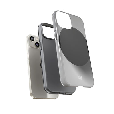 Grey Tough Phone Case for iPhone - Matte Onyx Sphere