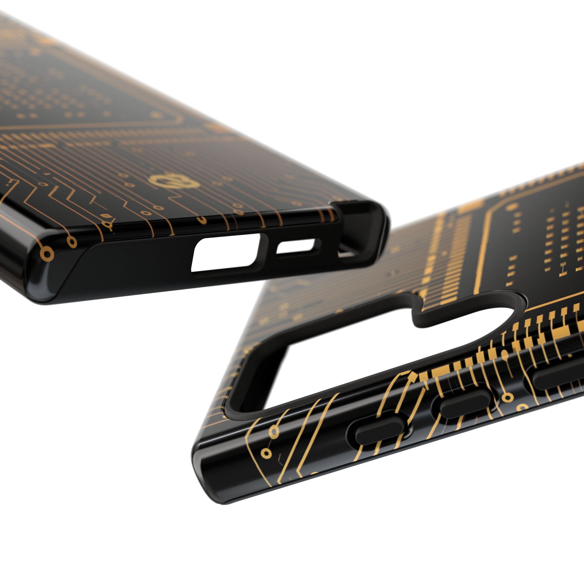 Gold Tough Phone Case for Samsung - Cyber Gold Processor