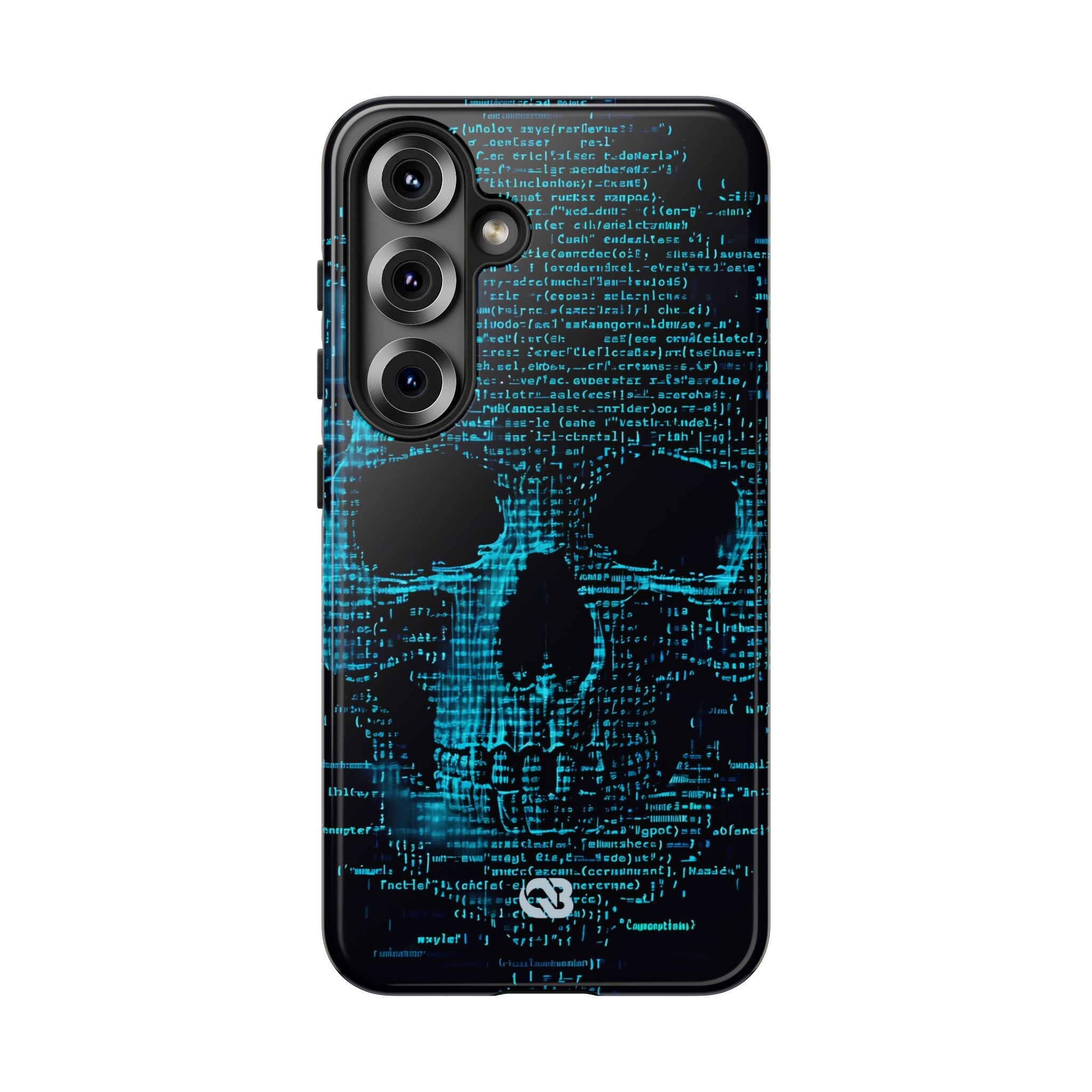 Cyan Glitch Skull · Tough Phone Case for Samsung