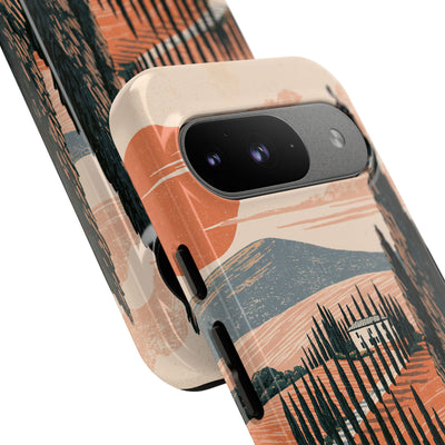 Orange Tough Phone Case for Google Pixel - Terracotta Ridge Trail