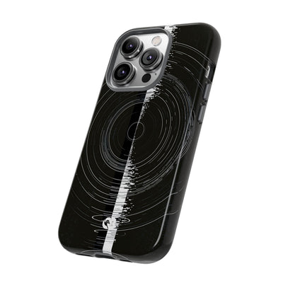 Black Tough Phone Case for iPhone - Obsidian Orbital Signal