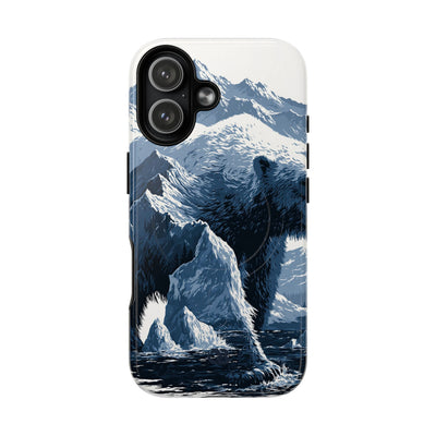 Fjord Summit Bear · Tough 2.0 Magnetic Phone Case for iPhone · Blue