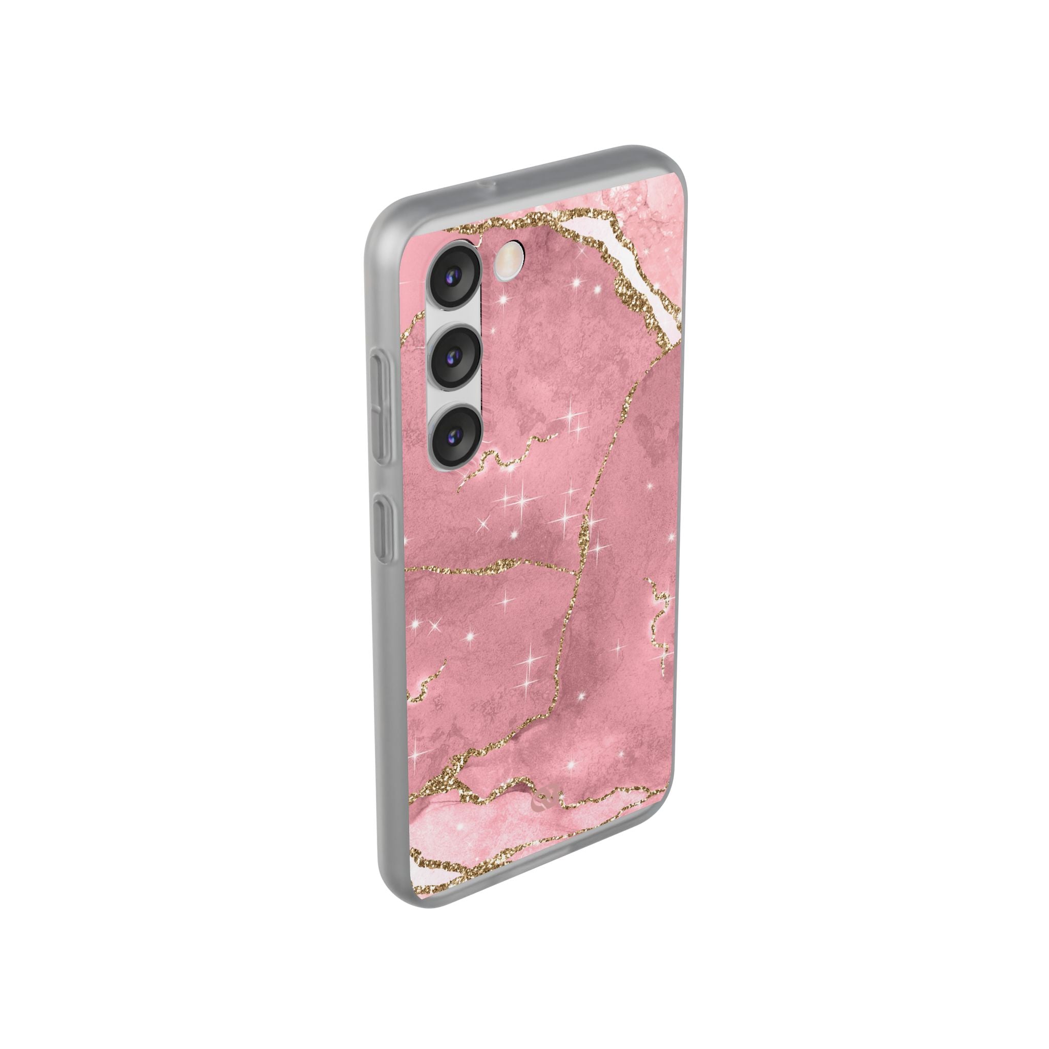 Rose Sparkle Marble · Soft Phone Case for Samsung
