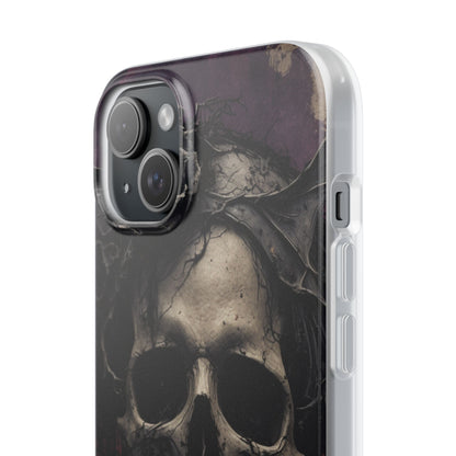 Gothic Skull Crown iPhone 15 Plus Case - Soft