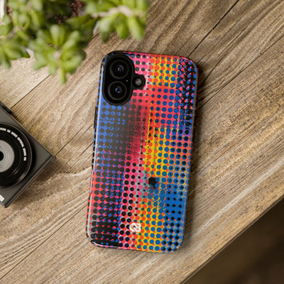 Chromatic Halftone Grid · Tough Phone Case for iPhone · Blue