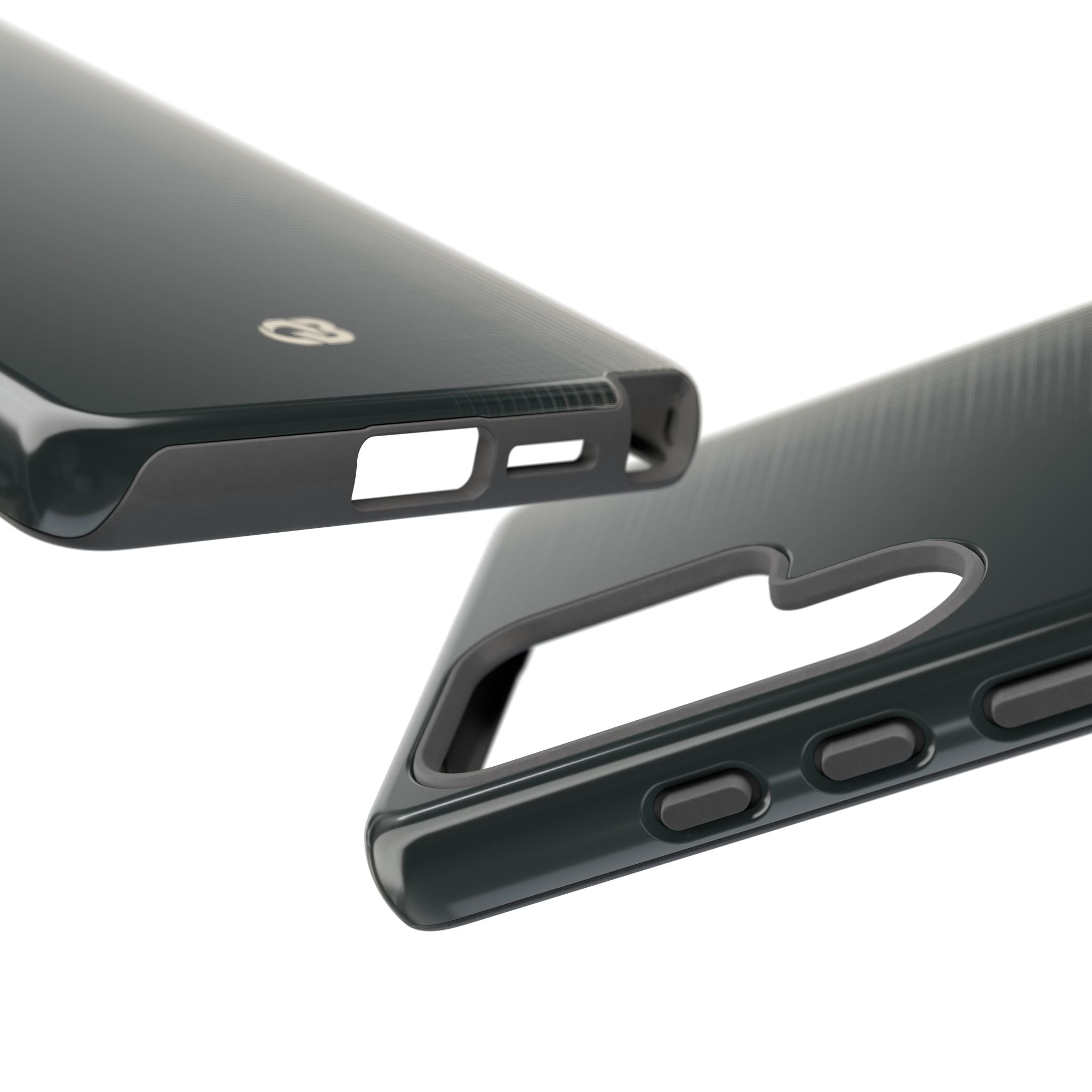 Grey Tough Phone Case for Samsung - Charcoal Tech Grid