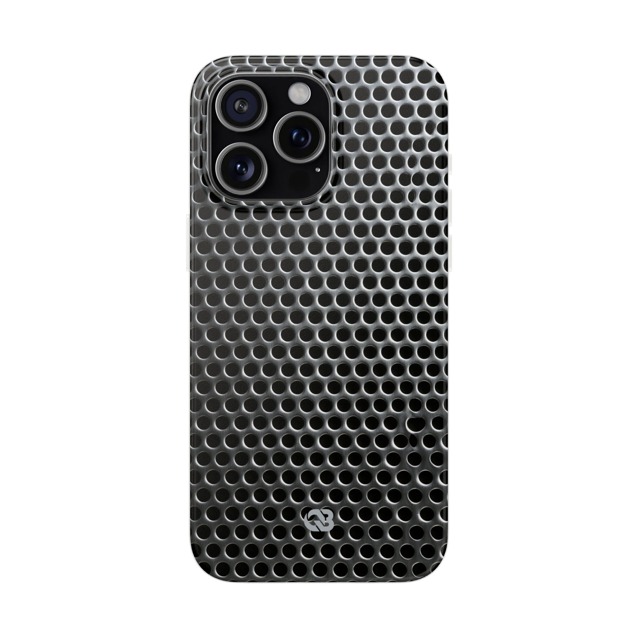Silver Lite Phone Case for iPhone - Brutalist Steel Mesh