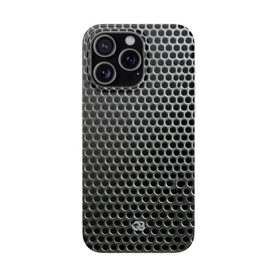 Silver Lite Phone Case for iPhone - Brutalist Steel Mesh
