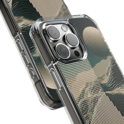Green Impact MagSafe Phone Case for iPhone - Lunar Moss Topography