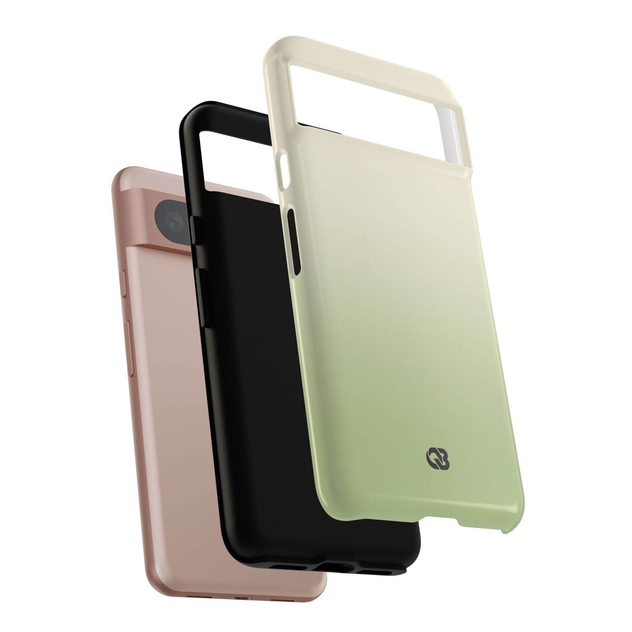 Green Tough Phone Case for Google Pixel - Bone Sage Fade