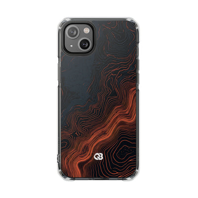 Black Impact MagSafe Phone Case for iPhone - Volcanic Basalt Map