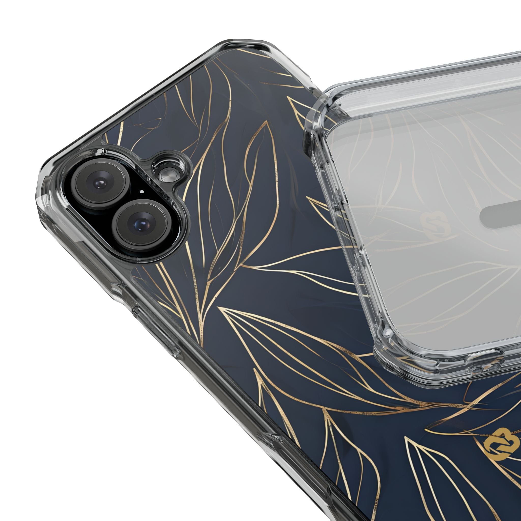 Gilded Navy Foliage · Impact Coque de téléphone pour iPhone · Magsafe