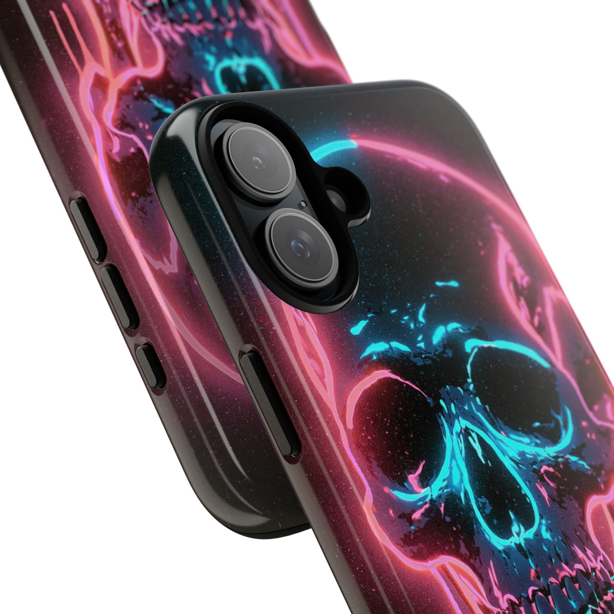 Neon Drip Skull · Tough Phone Case for iPhone · Black